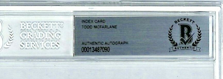 TODD McFARLANE Signed Autographed Index Card w/ KoRn Sketch