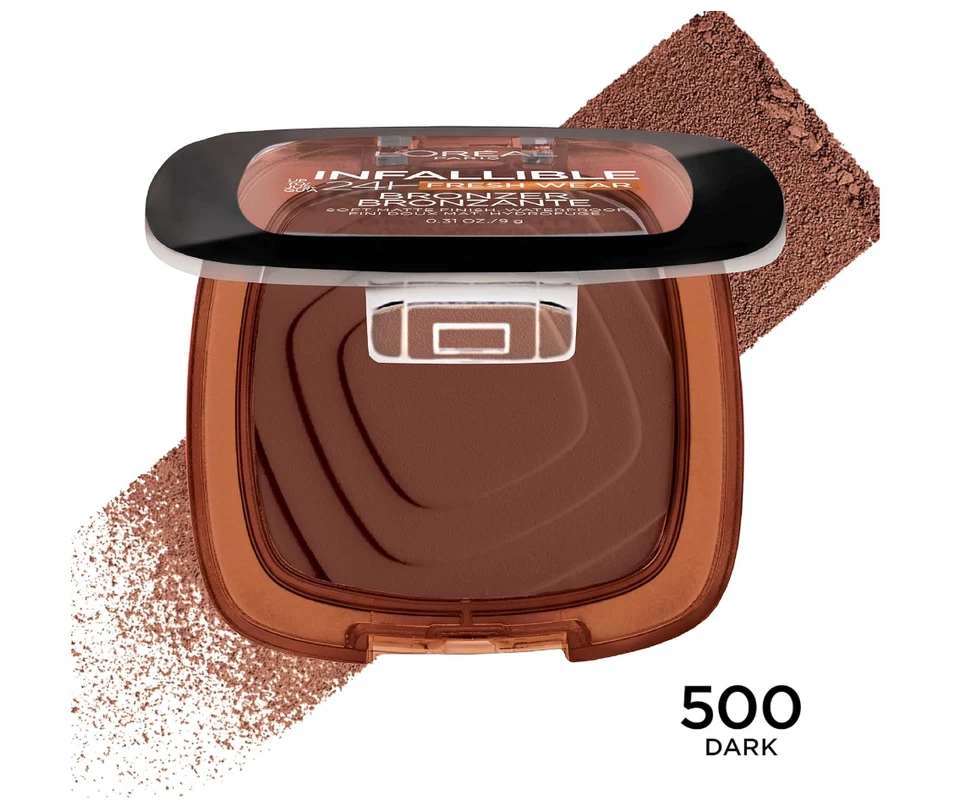 L'OREAL Paris Infallible 24H Fresh Wear Soft Matte Bronzer #500 Dark (1) - Image 3 of 3