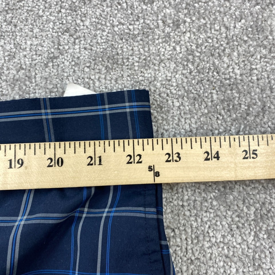 Ben Hogan Performance Athletic Chino Golf Shorts Men's 46 Navy Plaid 10