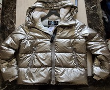 Bnwot Women Barbour Platinum Matt Axis Fibre Down Jacket Size L Uk 14 Rrp £319 ]
