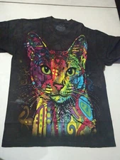 Abyssinian Cat Dean Russo Abstract Pop Art By The Mountain 100% Cotton TShirt