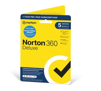 Norton 360 Deluxe AV+ Utilities Ultimate 2026 5 Geräte 1 Jahr - 5 Min Lieferung