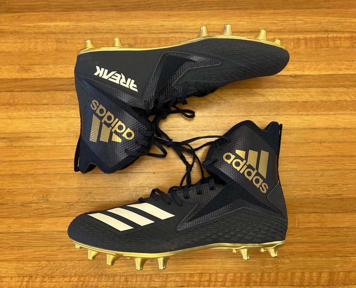 Size 14 Adidas SM Freak High Wide 2E Football Cleats Navy Blue