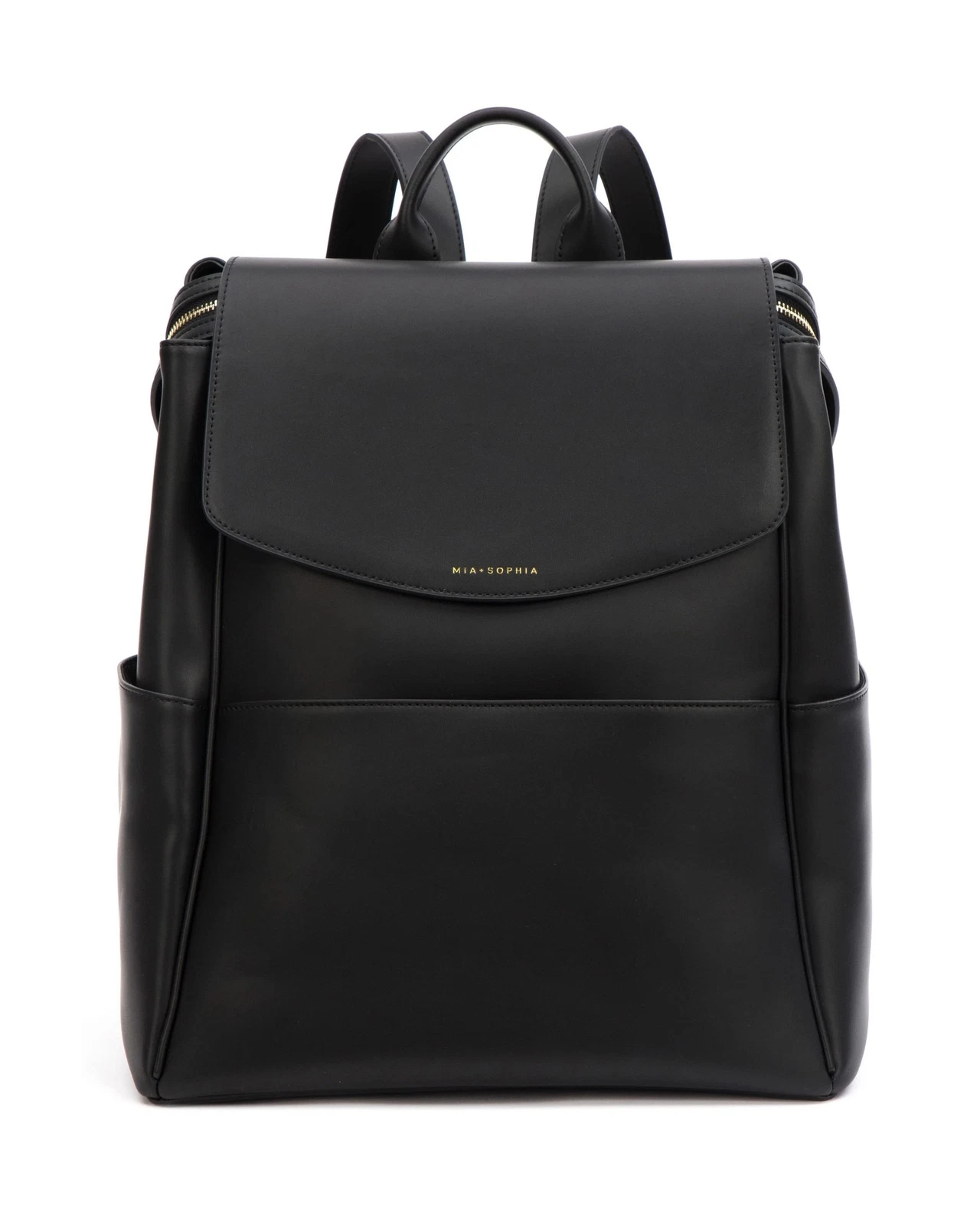 Leather Diaper Bag Backpack with Changing Pad, Stroller Straps, Bottle Holder...