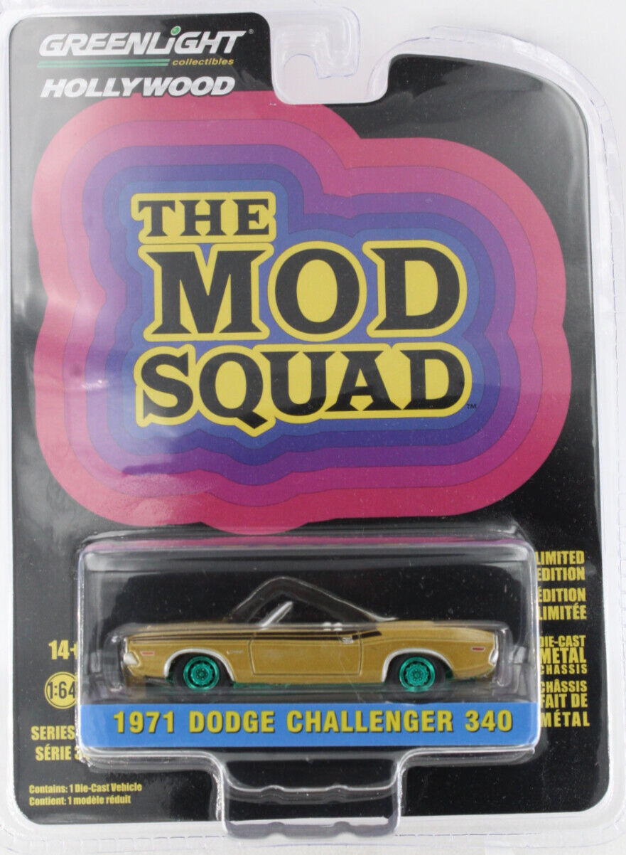GreenLight 1:64 Chase A.S.S NEU Dodge Challenger 340 1971 Mod Squad Hollywood 34