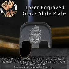 US Navy Anchor - Glock Rear Slide Plate Back Plate for Full Sized Glocks Gen1-5