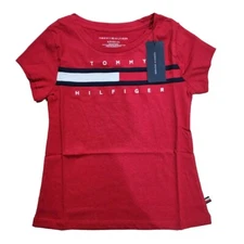 Tommy Hilfiger - Girls Kids Red Logo T-shirt 