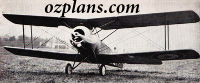 Sopwith 1-1/2 Strutter Biplane 48'' WS RC MODEL AIRPLANE PLANS TEMPLATES PRINTED