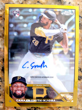 Canaan Smith-Njigba Rookie Auto Gold 10/50 2023 Topps Chrome PIRATES