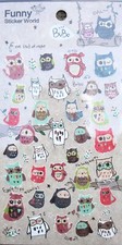 Funny Sticker World Bubo the Bird of Night Owl Sticker Sheet KAWAII