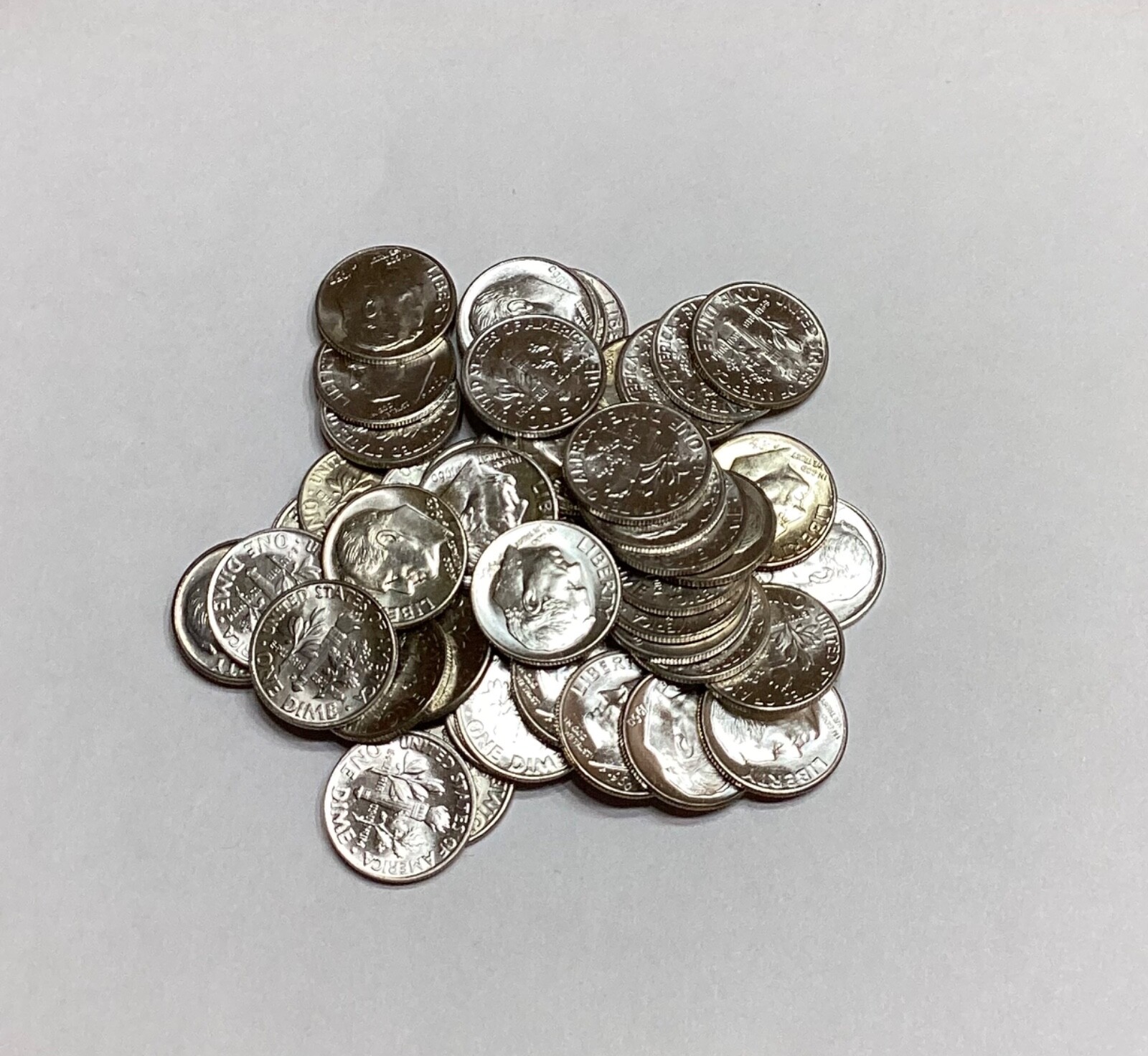 Roosevelt Silver Dime Roll 50 Uncirculated Coins eBay