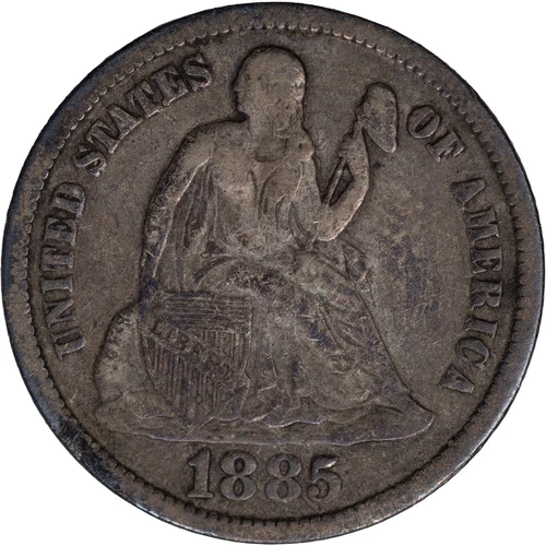 1885 Seated Liberty Dime ~ VF Details