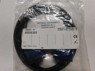 National Instruments 183283-01 RS485/RS422 NULL-Modem Cable DB9 FM to DB9 FM 