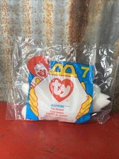 1996 TY BEANIE BABY From McDonald  s 7 SEAMORE A Little White Seal SEALED