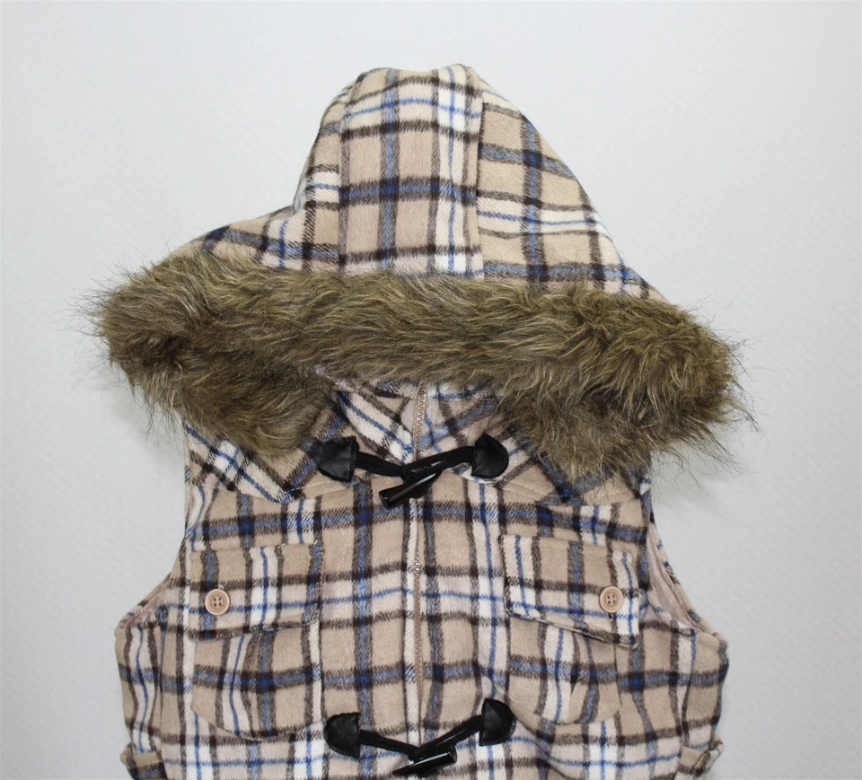 Nuevo con etiquetas Chaleco con Capucha UnionBay Niña Talla XL Tostado Mezcla de Lana a Cuadros Precio de venta sugerido por el fabricante 84 USD Foto 3 de 4