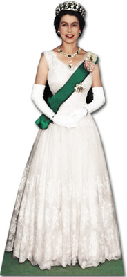 THE QUEEN Elizabeth II 2nd LIFESIZE CARDBOARD CUTOUT STANDEE STANDUP Coronation