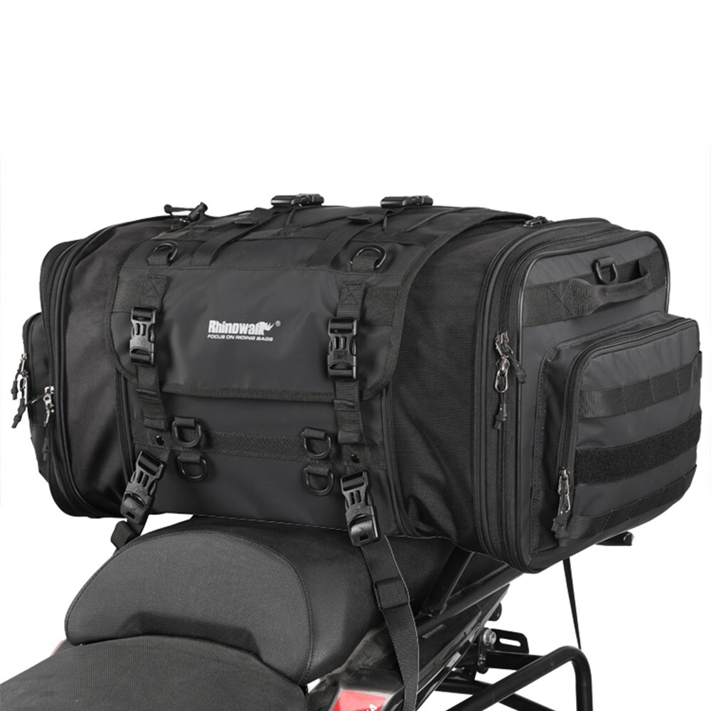 Rhinowalk Motorcycle Tail Bag 40L-60L Rear Seat Travel Luggage