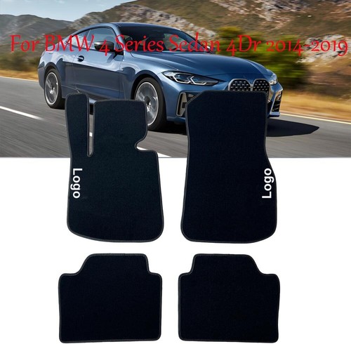 For BMW 4 Series Waterproof Black Car Floor Mats Velour Carpet Auto FloorLiners - Picture 8 of 27