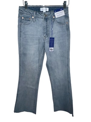 Popsugar High Rise Flare Raw Hem Cropped Jeans Size 4 