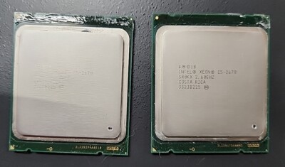 Matched Pair _ Intel Xeon E5-2670 2.6GHz 20MB 8-Core 115W CPU/Processor _ SR0KX