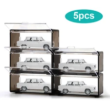 5× 1/64 Model Car Display Protector Box Heavy-Duty Freely Stackable Display Case