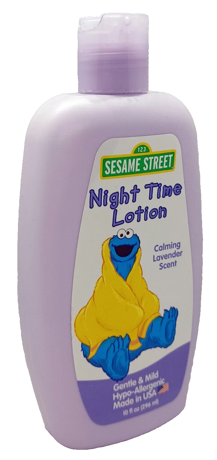 SESAME STREET NIGHT TIME BABY LOTION 10 oz Calming Lavender Scent