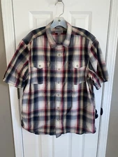 CARHARTT Men’s “Relaxed Fit” Multicolor S/S Snap Down Shirt Size L