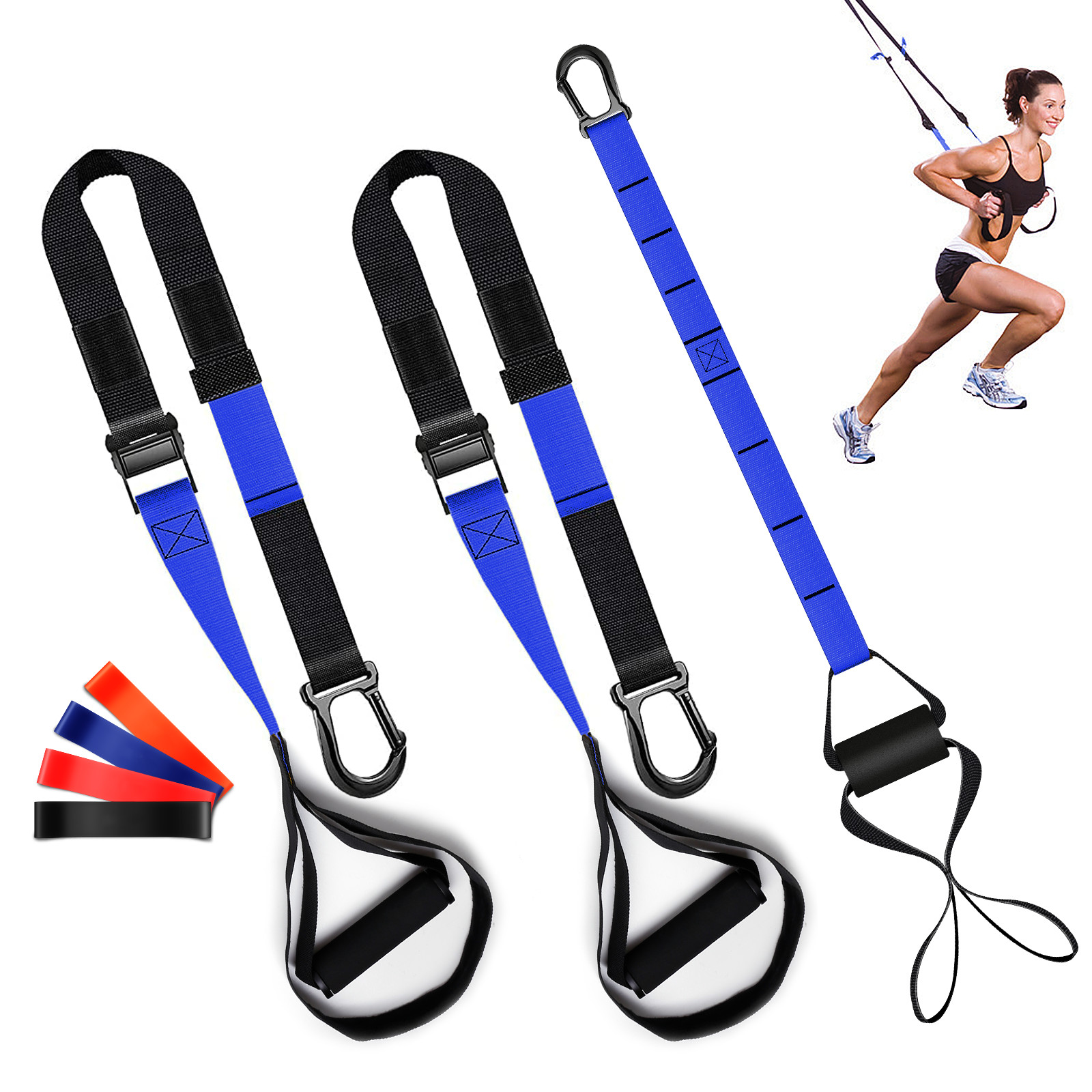 INTEY Schlingentrainer Fitnessbänder Suspension Schlingentraining mit Türanker