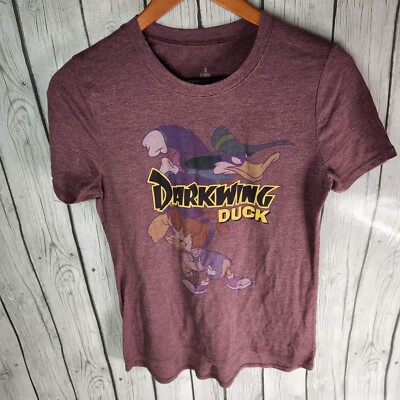 Disney Parks Darkwing Duck T-Shirt Women's Medium Purple Disney Cartoon Tee