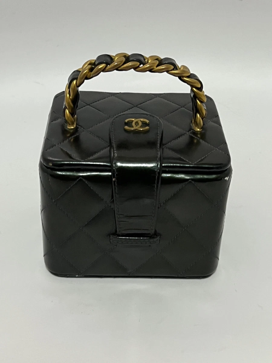 Pre-owned Chanel Green Quilted Leather 3 Compartment Classic Flap Bag