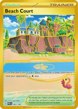 Pokemon SC04 Paradox Rift Gold Beach Court 263/182 Hyper Rare