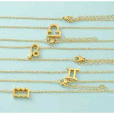 Set of 12 zodiac constellation necklaces