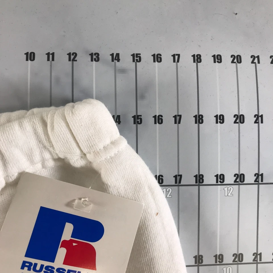 Pantalones deportivos Russell vintage para hombre medianos gruesos blancos en blanco 50/50 hechos en EE. UU. Foto 2 de 4