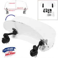 Motorcycle Adjustable Clip On Windshield Screen Extension Spoiler Wind Deflector