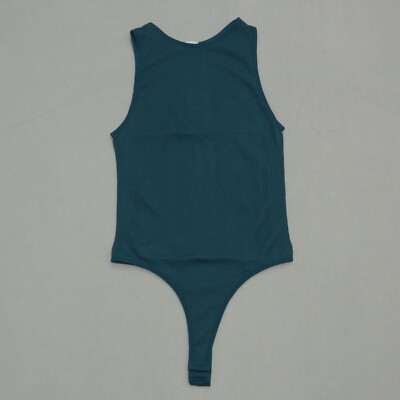Dynamic Seamless Apparel Slim Tank Teal Bodysuit Hook Closure Juniors One Size