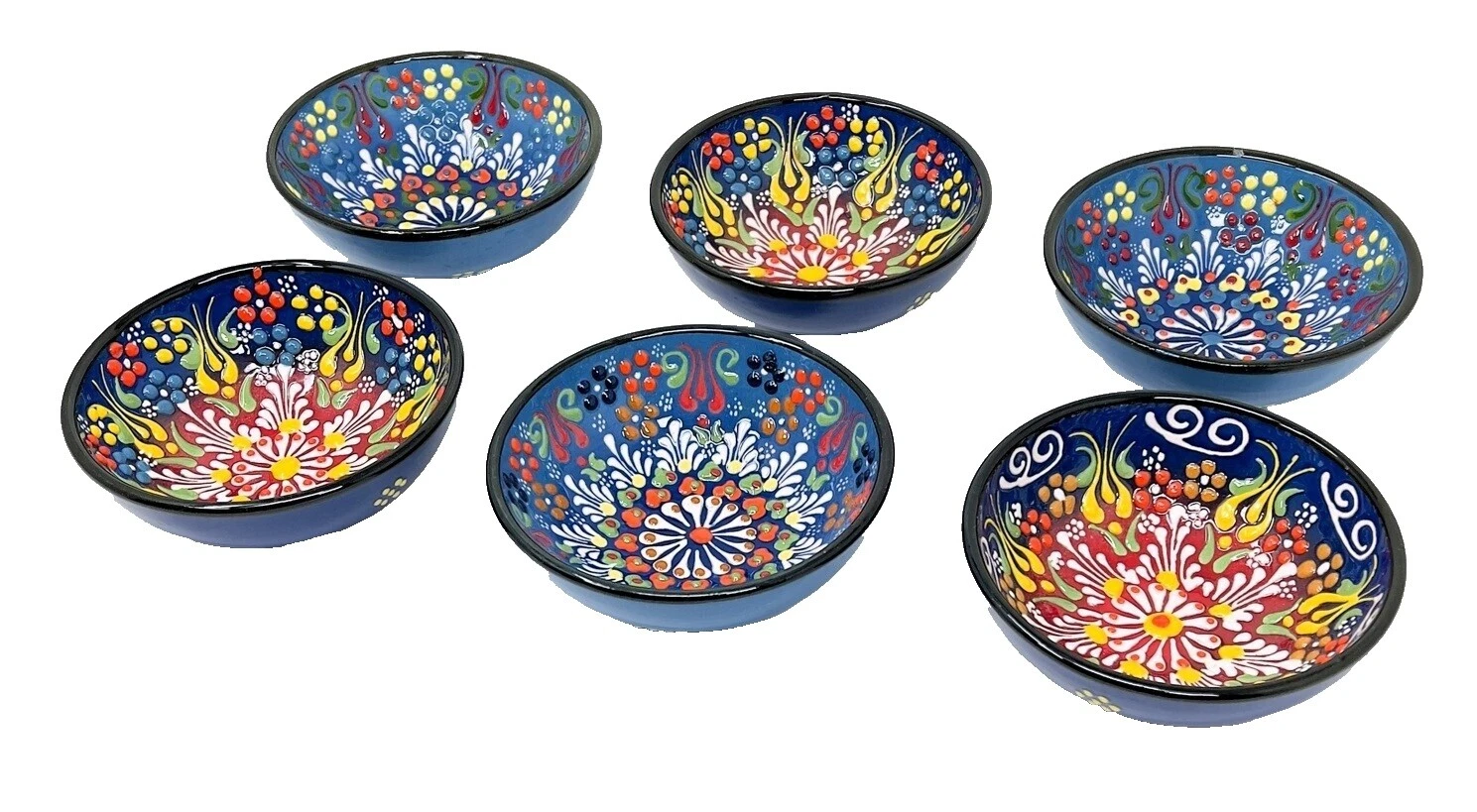 Handmade Ceramic Floral Dinnerware Bowls