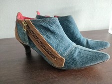 Rare Vintage Denim Country Cowgirl style Boots Size 3 Cowboy genuine Miss Sixty
