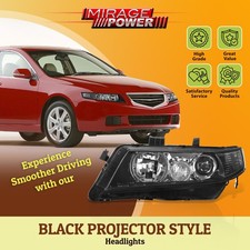 For 04-08 Acura Tsx Projector Clear Lens Corner Signal Black Headlights Lamps