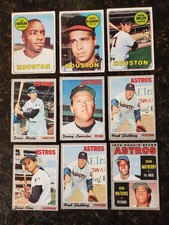 Topps Baseball 1969 1970 Houston Astros 9-lot Morgan, Blasingame, Menke, Alou et