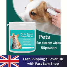 Vets Best Clean Ear Wipes Remove Wax Odors 50 Finger Pads For Dogs UK