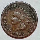 Indian Head Penny Lot of "1" VERY NICE 1884 GOOD OR BETTER°$ FREE SHIPPING $#695