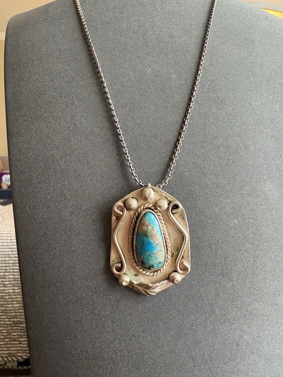 925 Sterling Silver Turquoise Necklace View 6