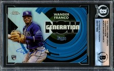 Wander Franco Autographed 2022 Topps Chrome Generation Now RC Beckett 16175842