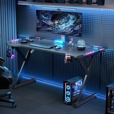 Mesa Escritorio para Computadora con Luces LED Gaming Desk Gamer para PC NUEVO