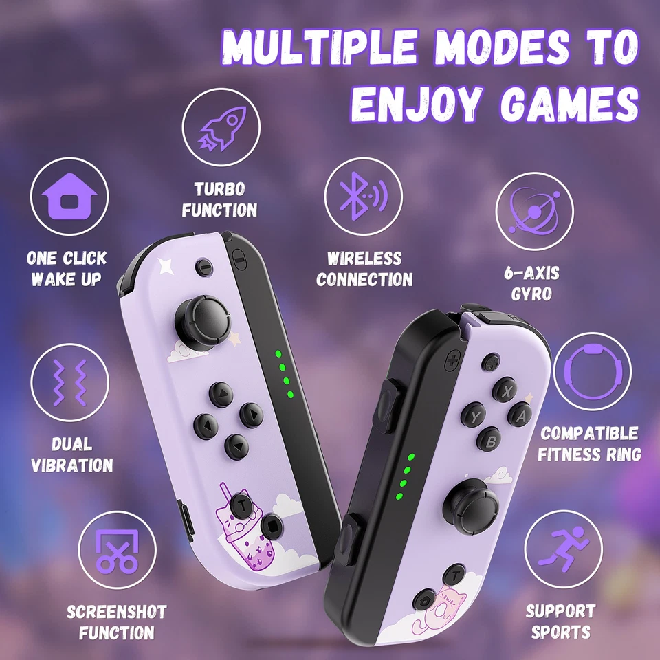 NUEVO Controlador Joy Con izquierdo con gamepad inalámbrico derecho para Nintendo Switch 1 par Foto 4 de 4