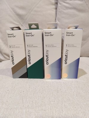 Lot Of 4 Cricut Joy Smart Iron-On - Gold Green Translucent Blue 5.5x24'' 5.5x12''
