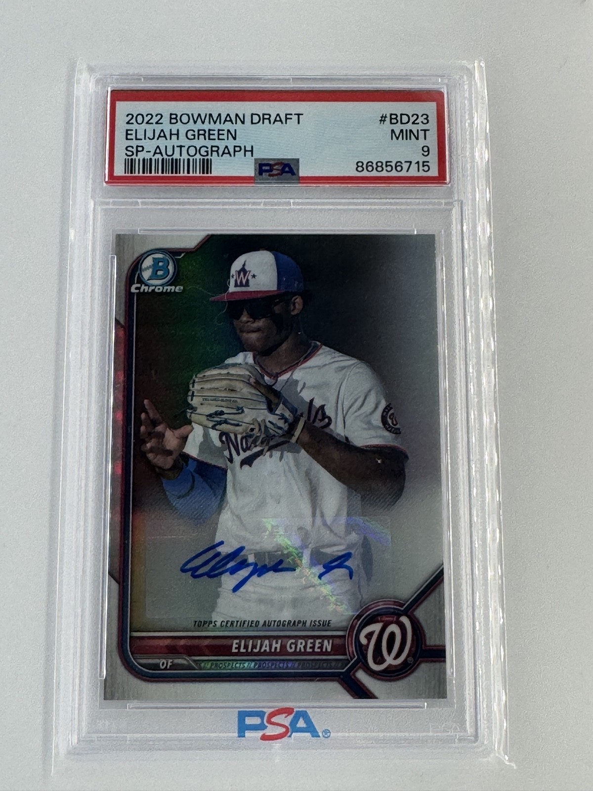 2022 Bowman Draft - Image Variation Elijah Green Autographs /99 PSA 9