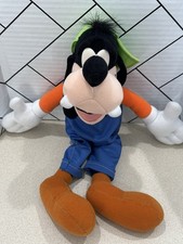 Vintage Goofy Plush By Mattel In Blue Coveralls ... 16 Inches