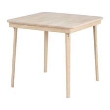 Stakmore Straight Edge Solid Wood Folding Card Table, Unfinished Frame Open Box 