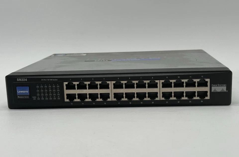 Linksys SR224 24 Port 10/100 Mbps Network Switch No Power Supply - Image 2 of 4